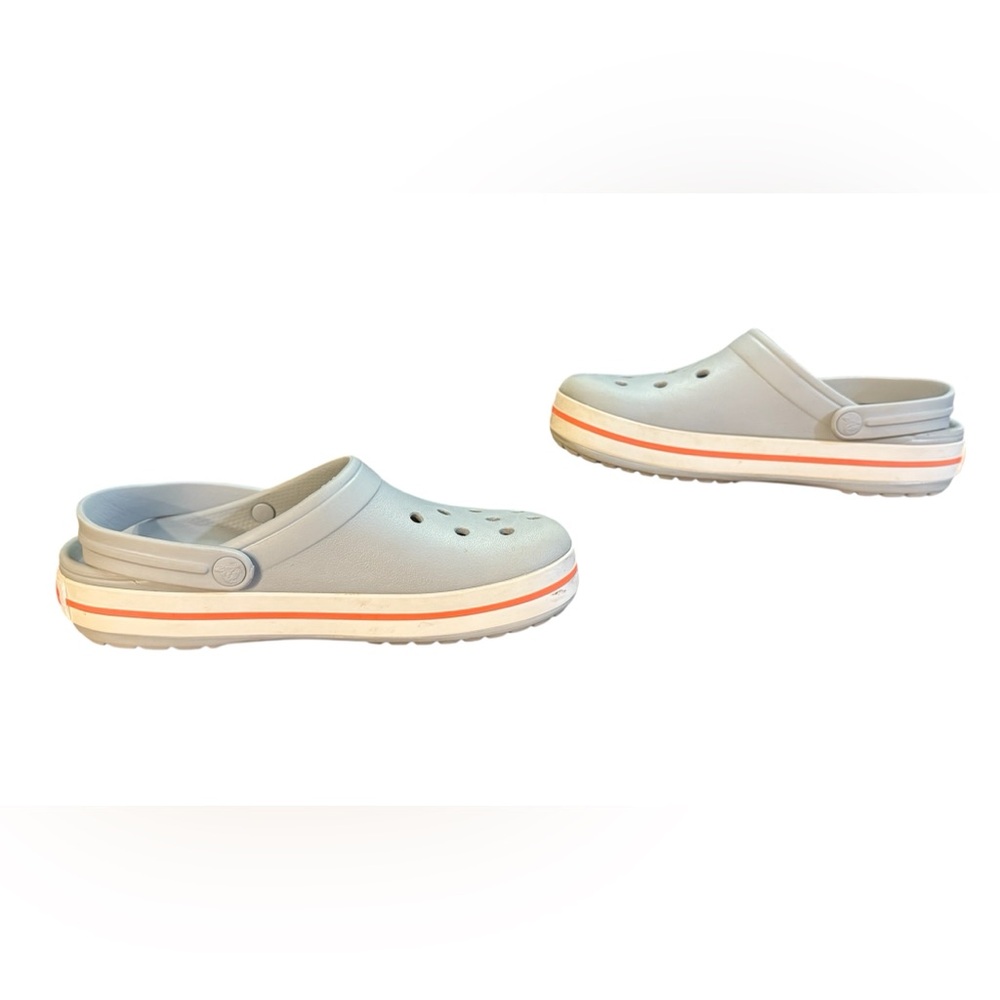 Crocs Crocband Clog Light Grey/Bright Coral Women’s Size 8 Men’s Size 6 - Picture 5 of 8
